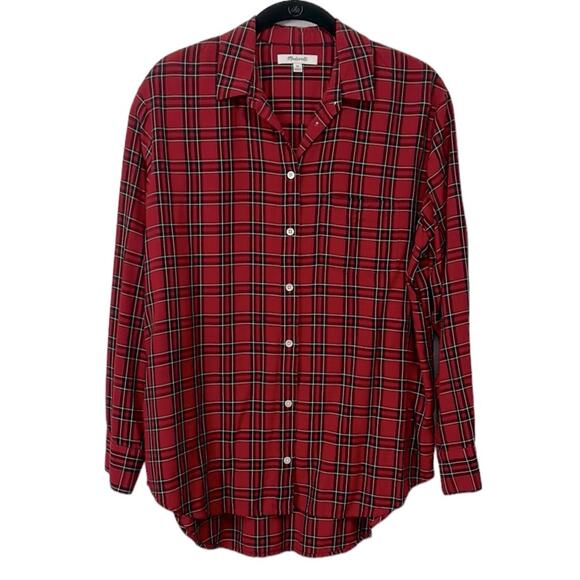Madewell Oversized Ex-Boyfriend Shirt in Tartan Plaid women’s size xs - Picture 3 of 8